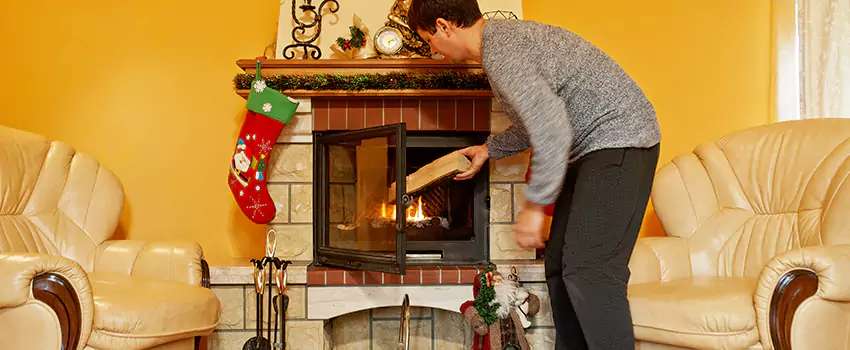 Rusted Metal Fireplace Restoration in Madison, Wisconsin